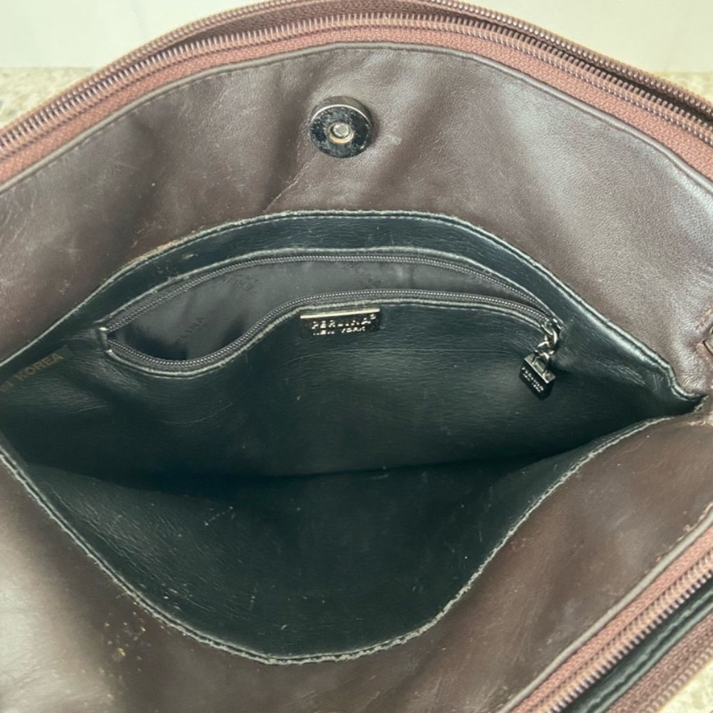 Vintage Perlina New York Leather Crossbody
Messenger Travel Bag Dark Brown - Picture 5 of 11